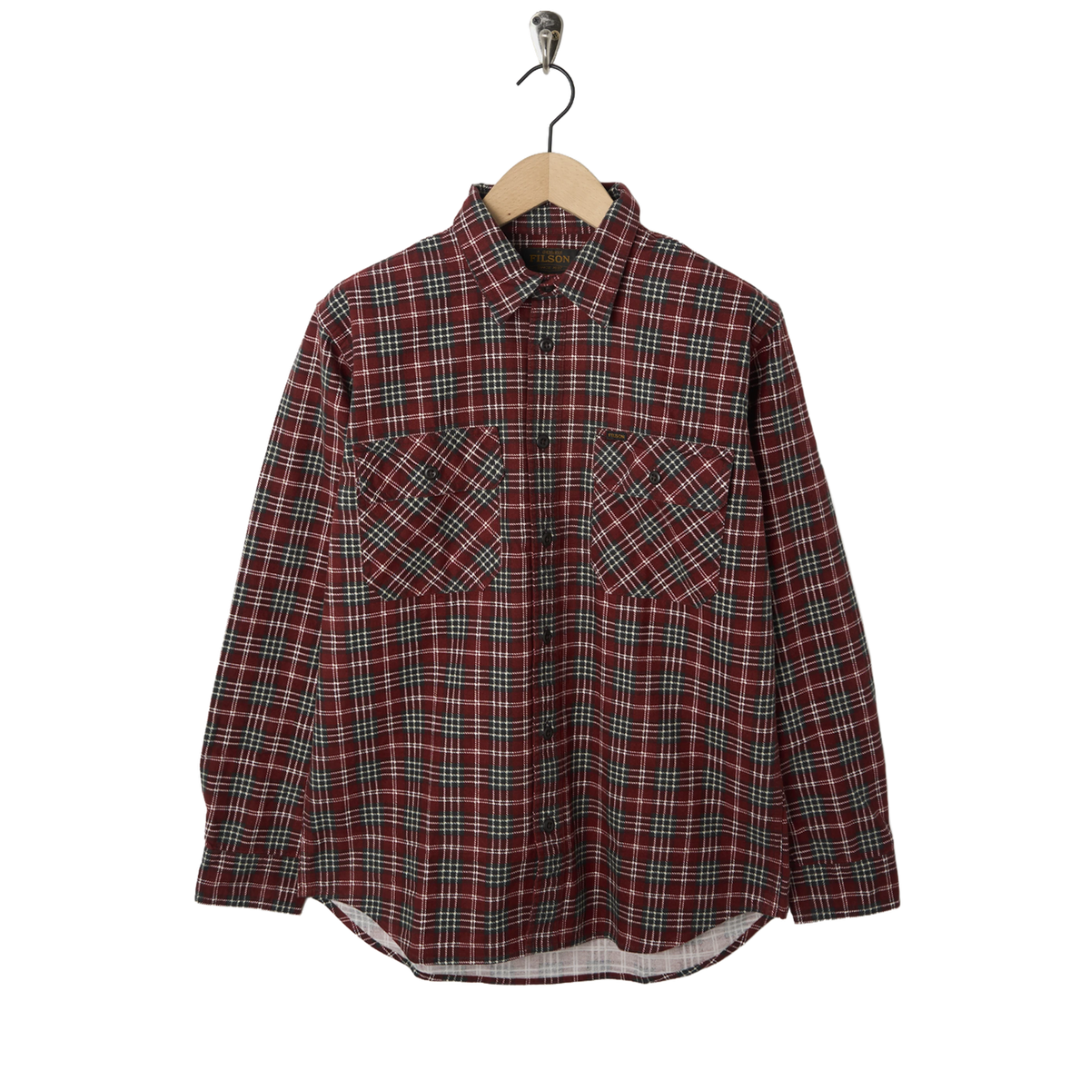 Filson Field Flannel Shirt Russet Red Plaid - Front