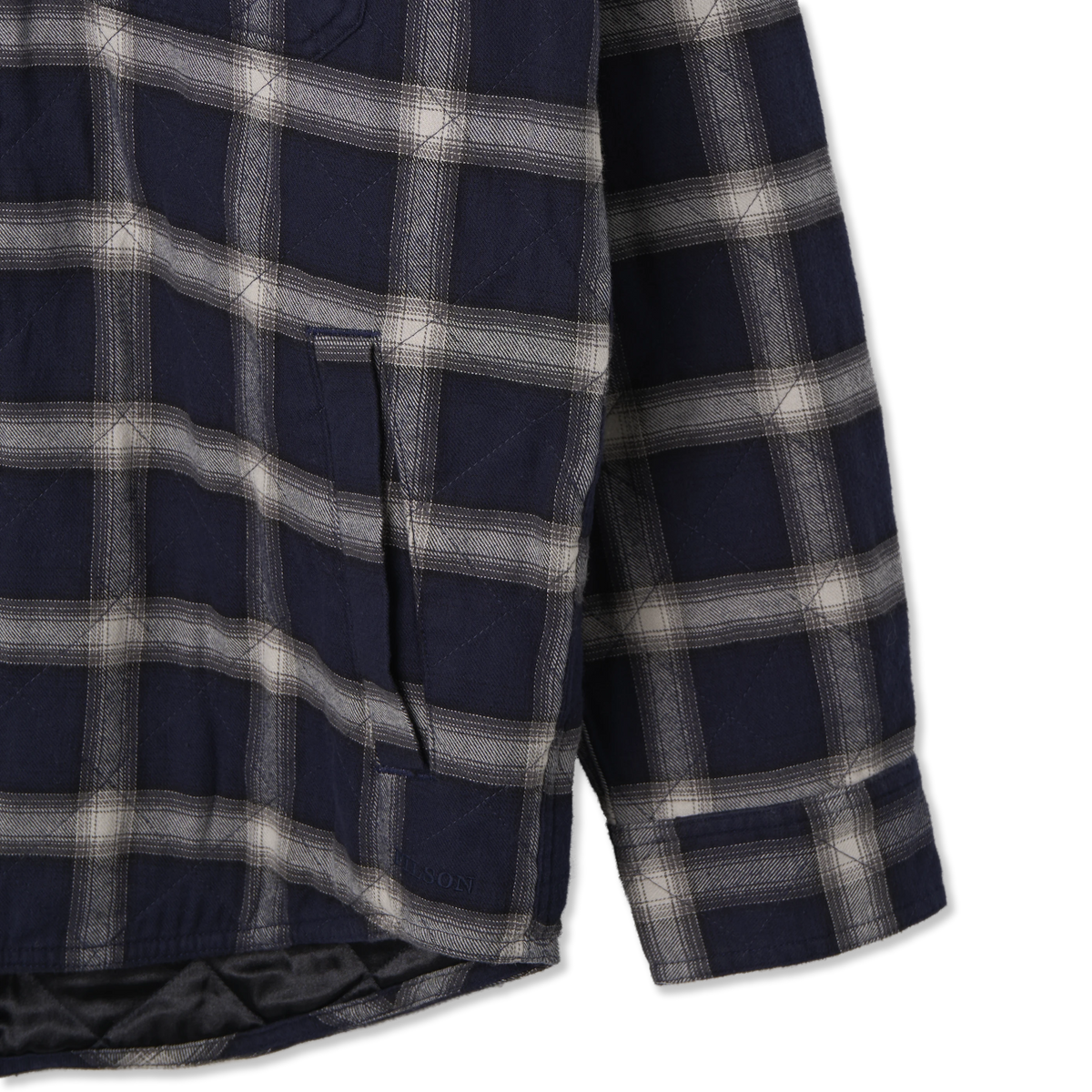 Filson Insulated Flannel Jac-Shirt Navy / Cream Plaid - Detail 3