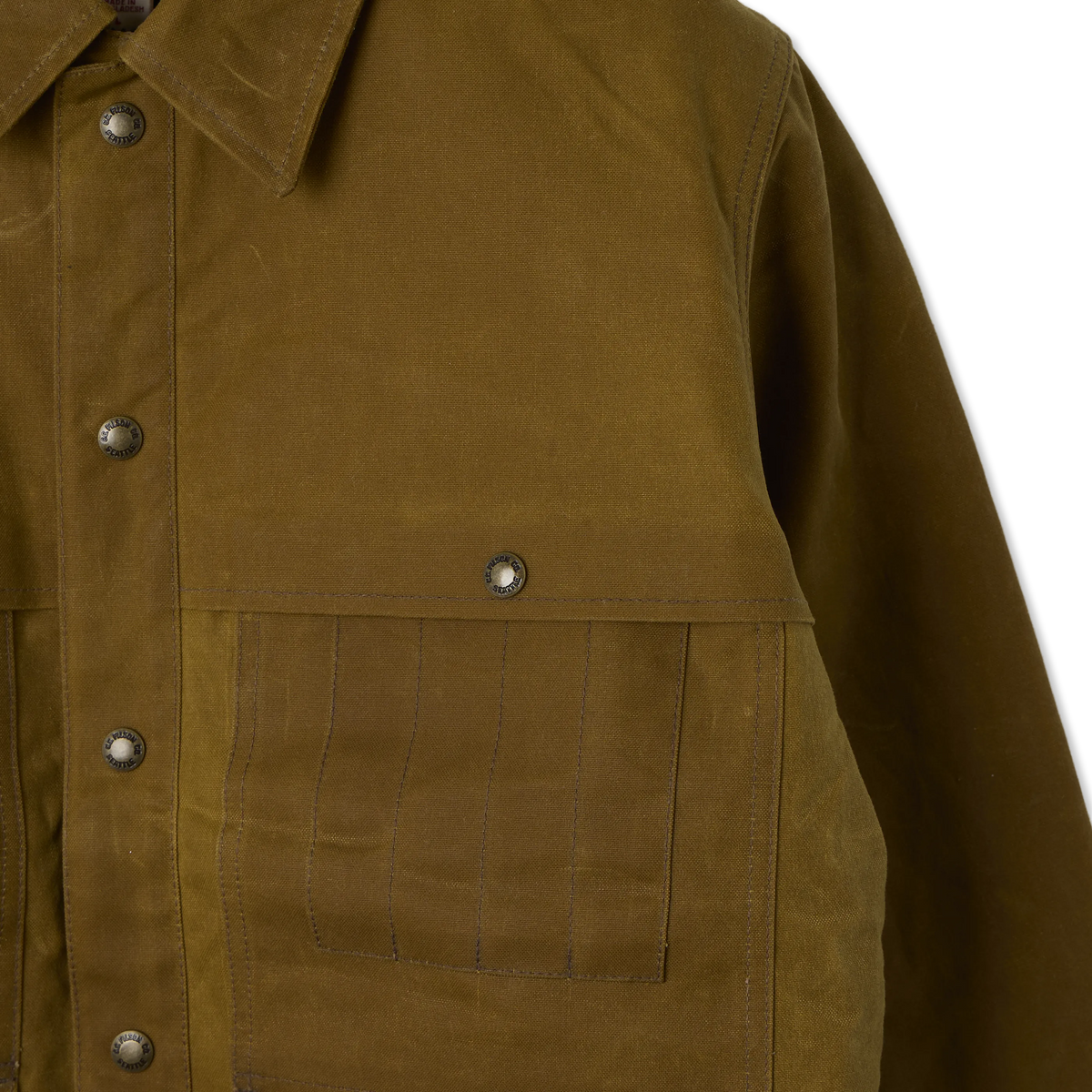 Filson Lined Tin Cruiser Jacket Dark Tan - Detail 2