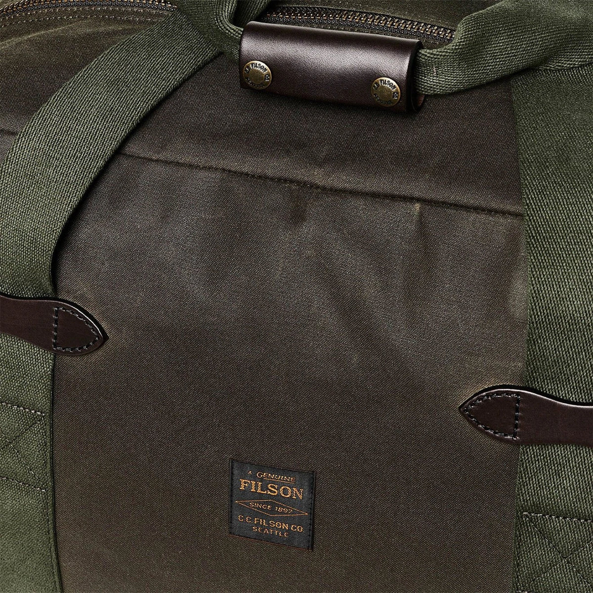 Filson Tin Cloth Medium Duffle Bag Otter Green - View 5
