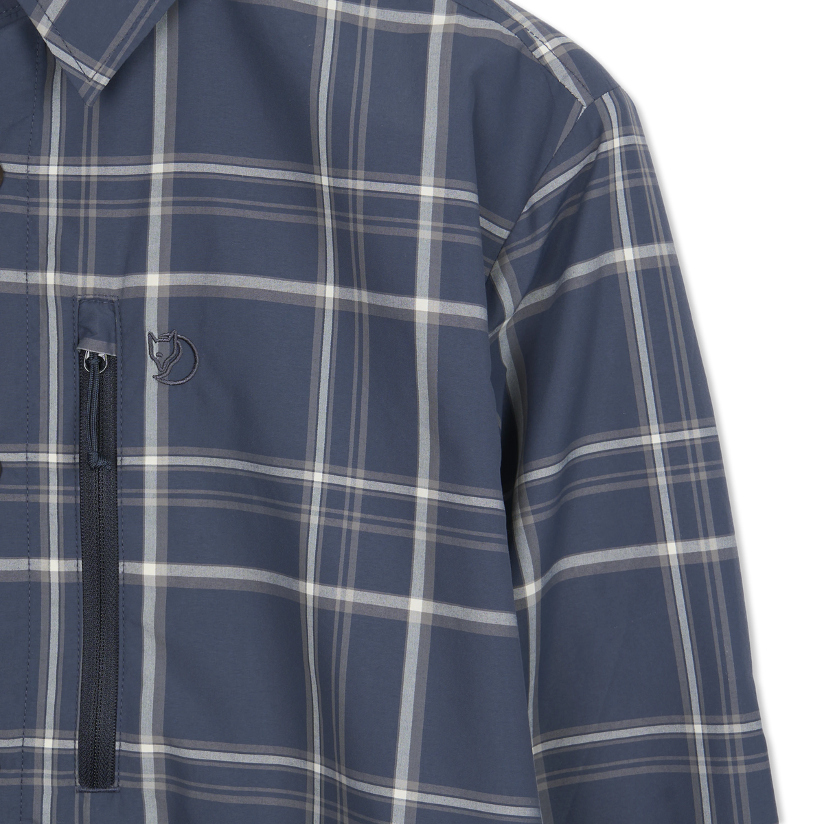 Fjallraven Abisko Hike Shirt LS Classic Dark Navy / Chalk White - Detail 2