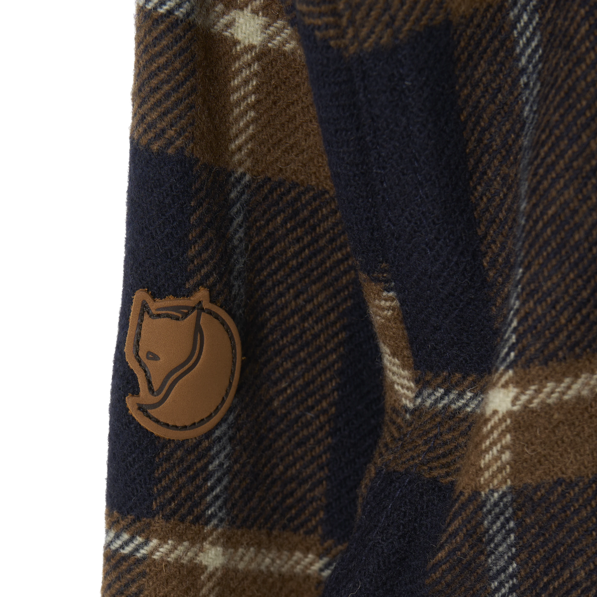 Fjallraven Ovik Wool Shirt Dark Navy / Chestnut - Detail 3