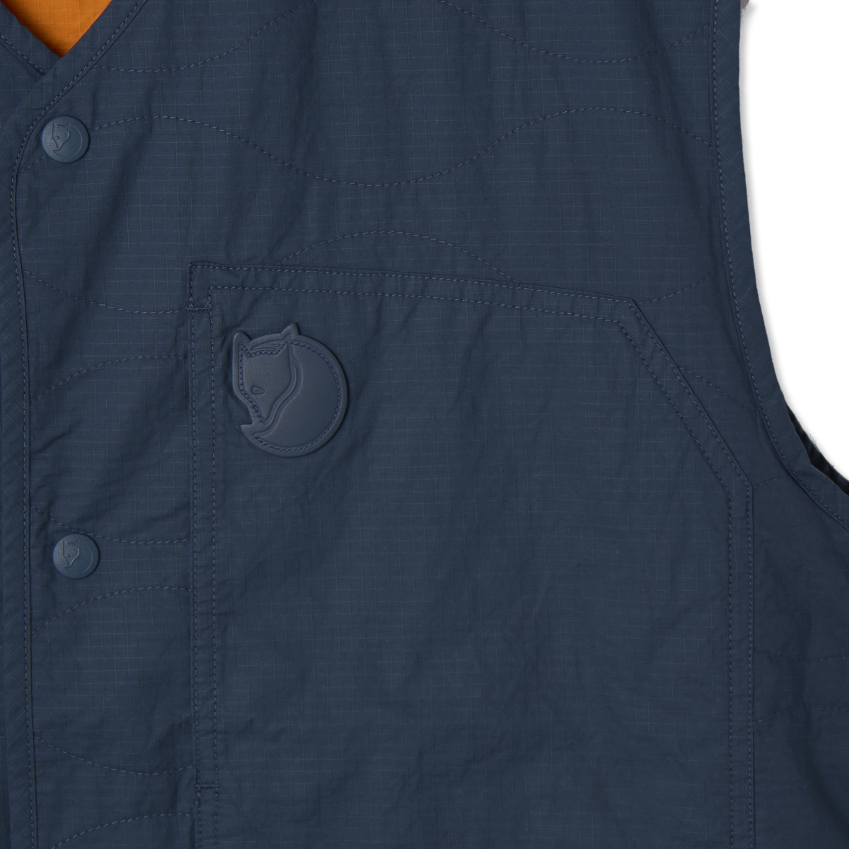 Fjallraven Samlaren Reversible Vest Mountain Blue / Field Orange - Detail 2