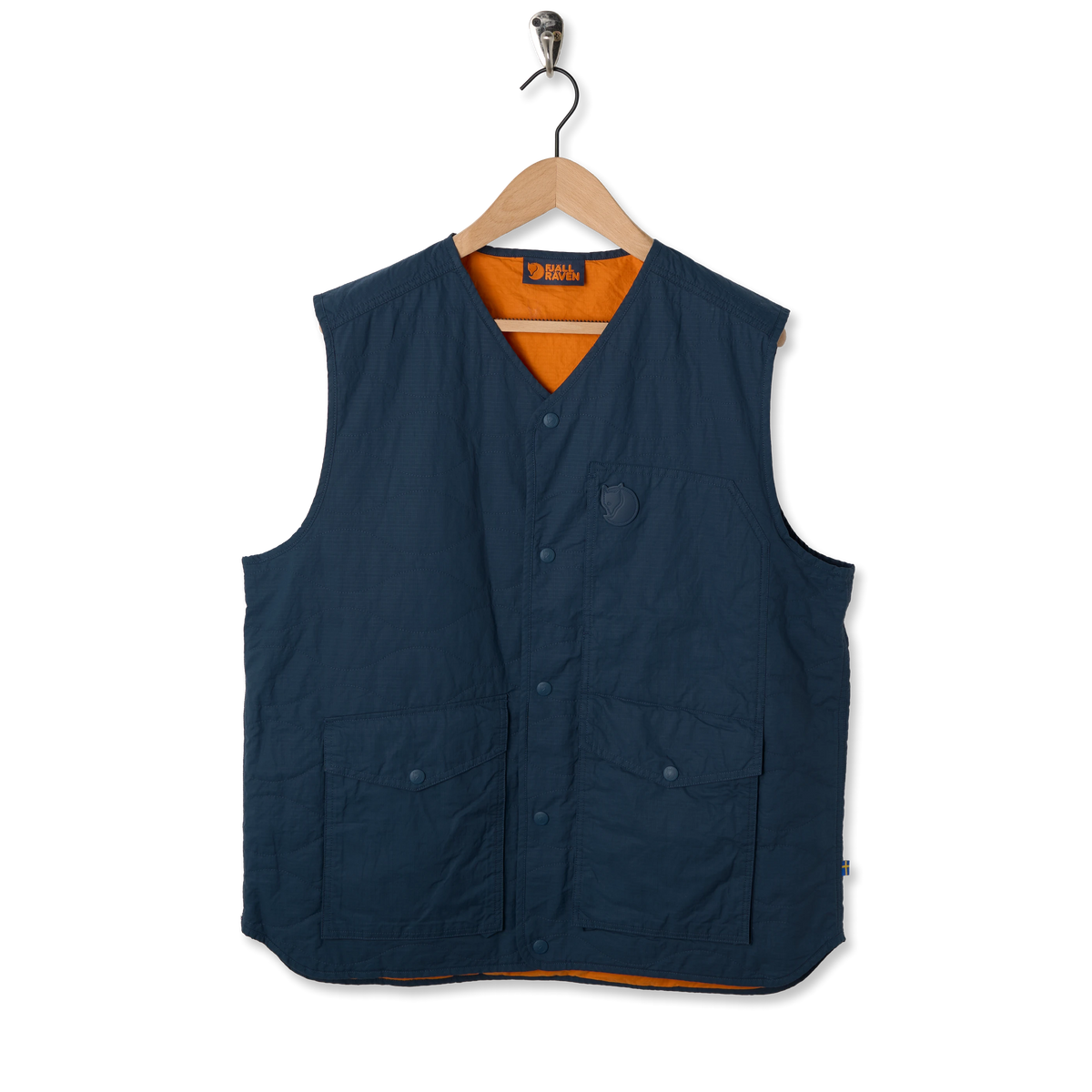 Fjallraven Samlaren Reversible Vest Mountain Blue / Field Orange - Front
