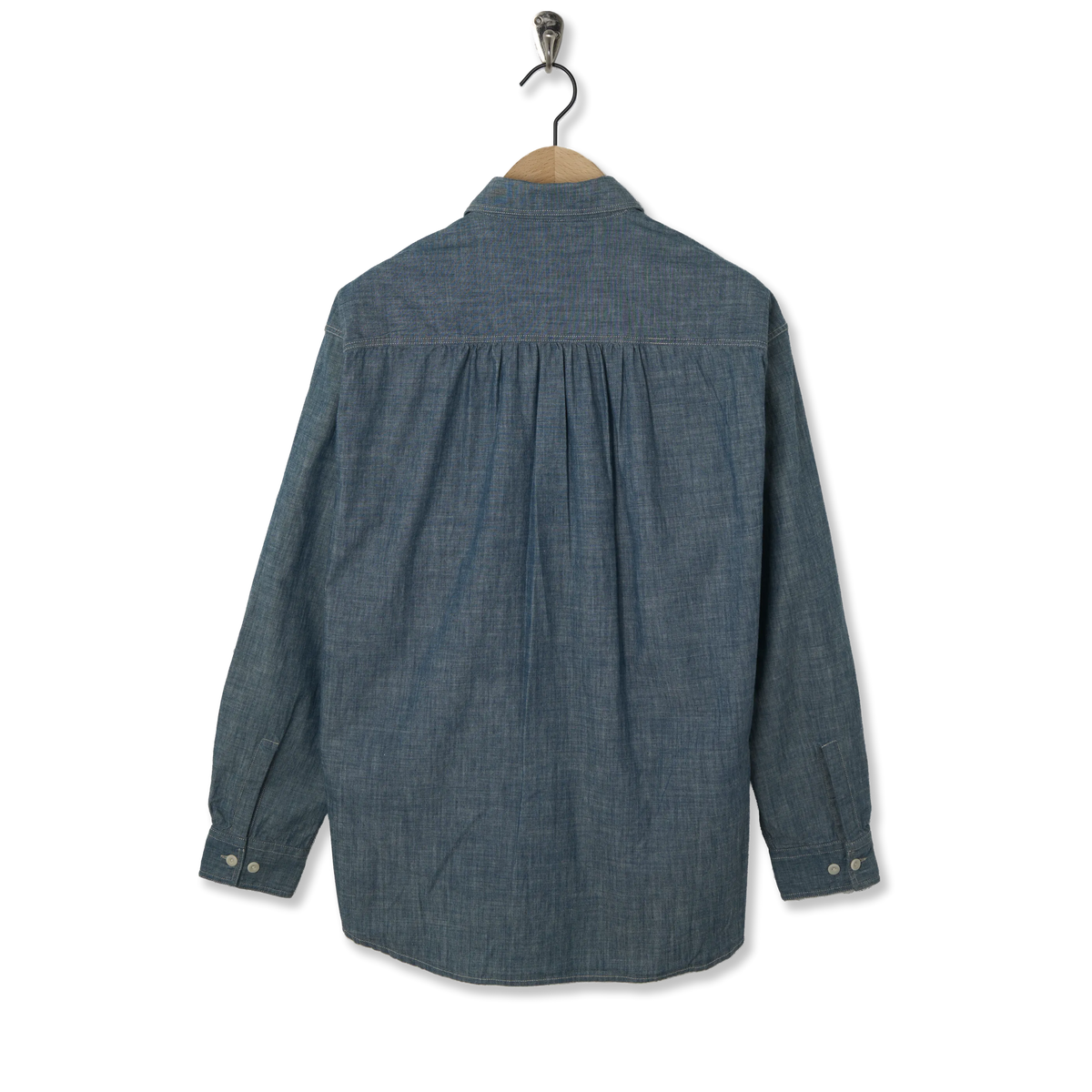 Frizmworks Kuroki Chambray Work Shirt Washed Blue - Back