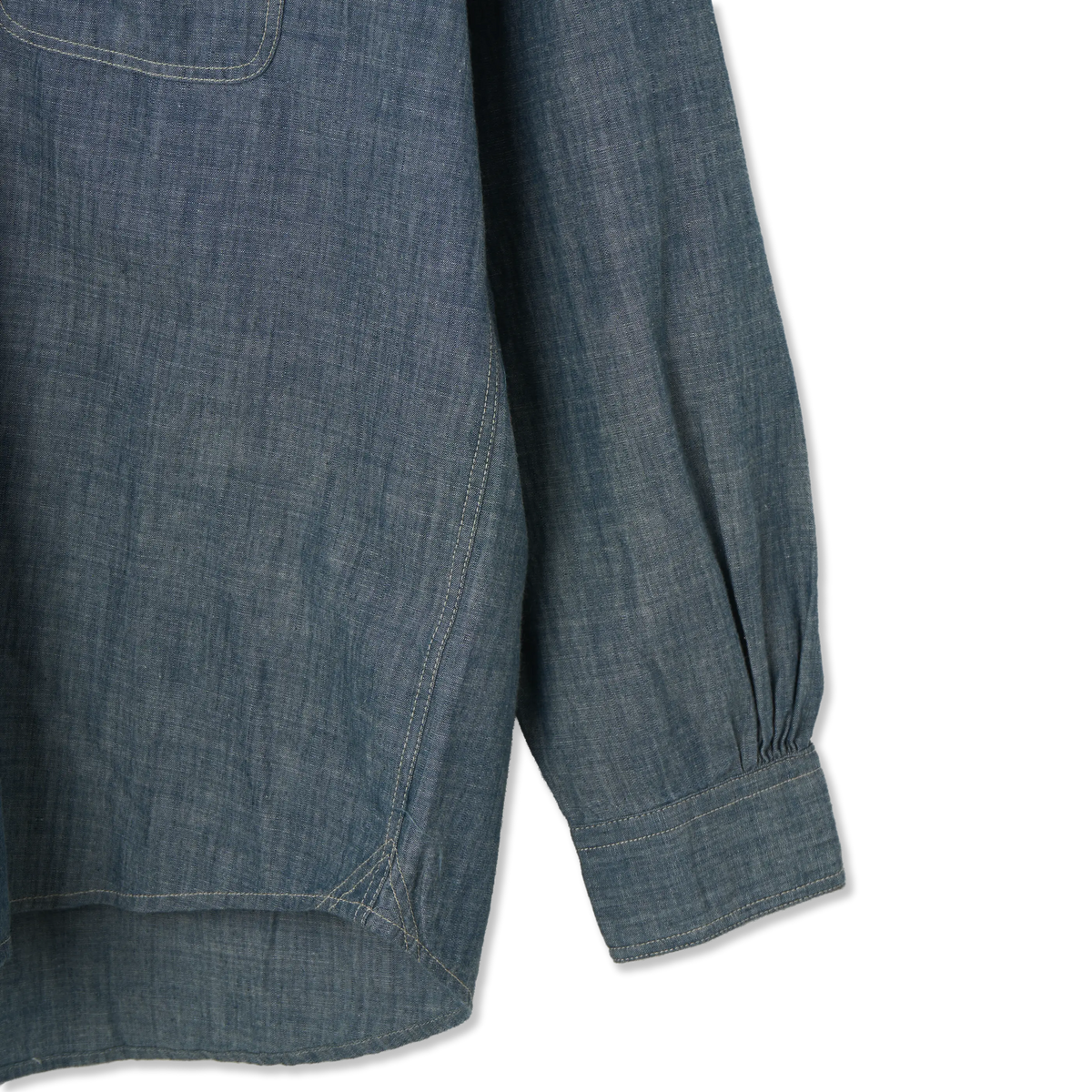 Frizmworks Kuroki Chambray Work Shirt Washed Blue - Detail 1