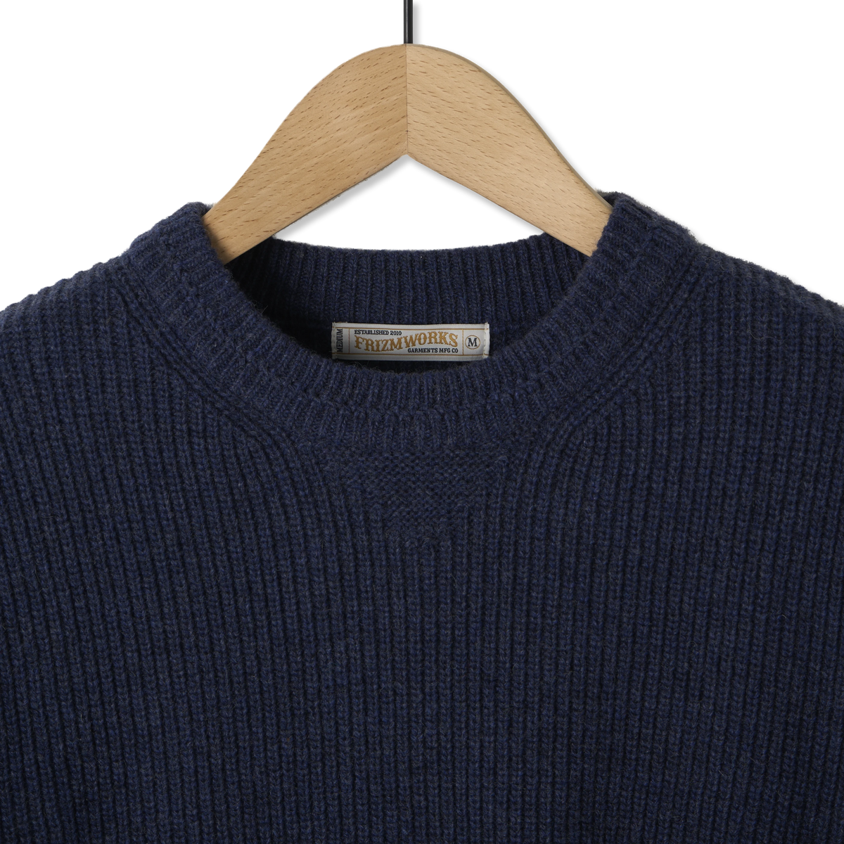 Frizmworks Patch Round Pullover Knit Navy - Detail 2