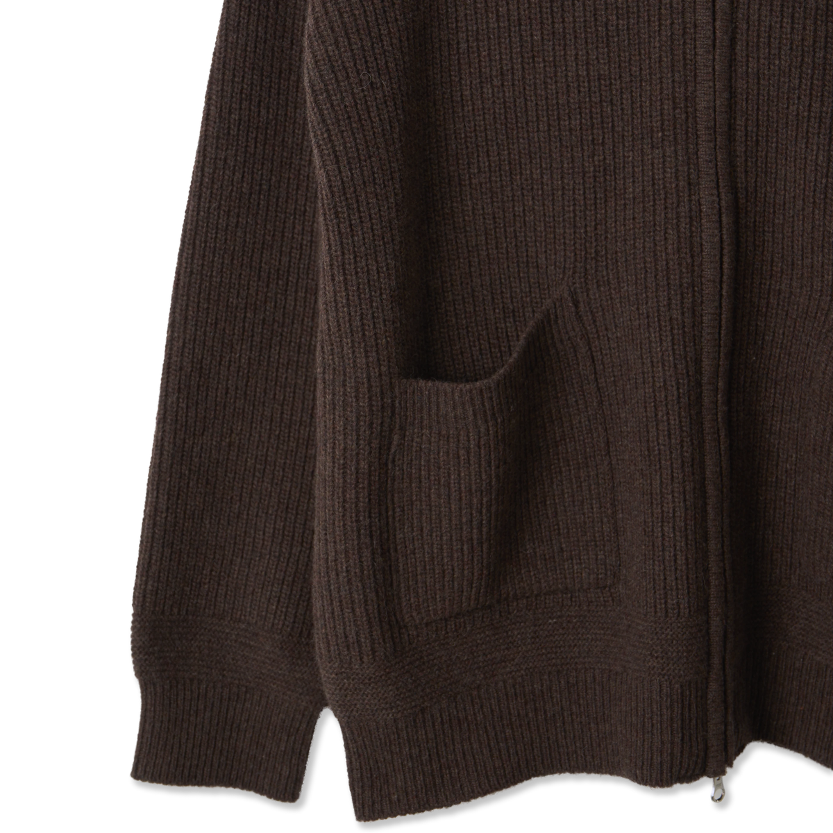 Frizmworks Wool Deck Zipup Cardigan Choco Brown - Detail 3