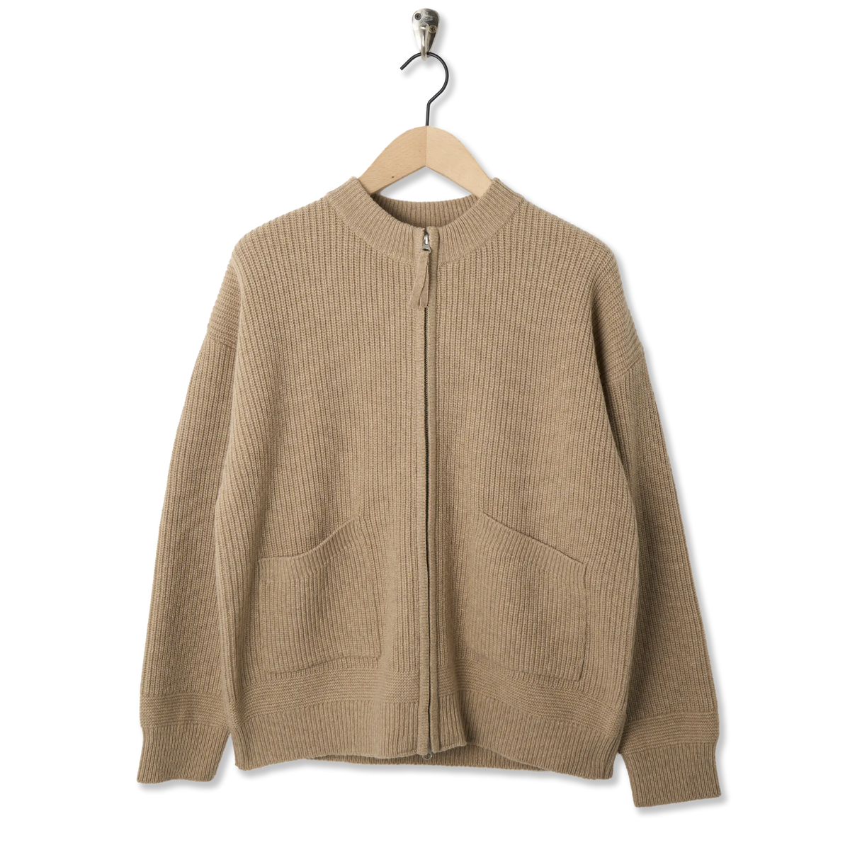 Frizmworks Wool Deck Zipup Cardigan Oatmeal - Front