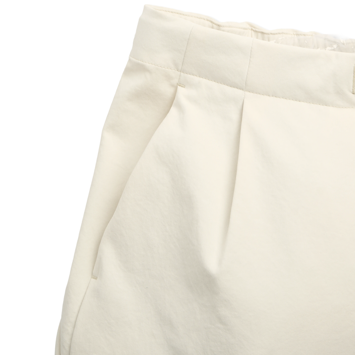 Goldwin One Tuck Tapered Stretch Pants Ivory - Detail