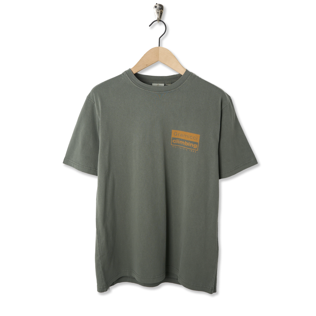 Gramicci G Climbing Tee Pigment Dyed Sage Pigment - Front