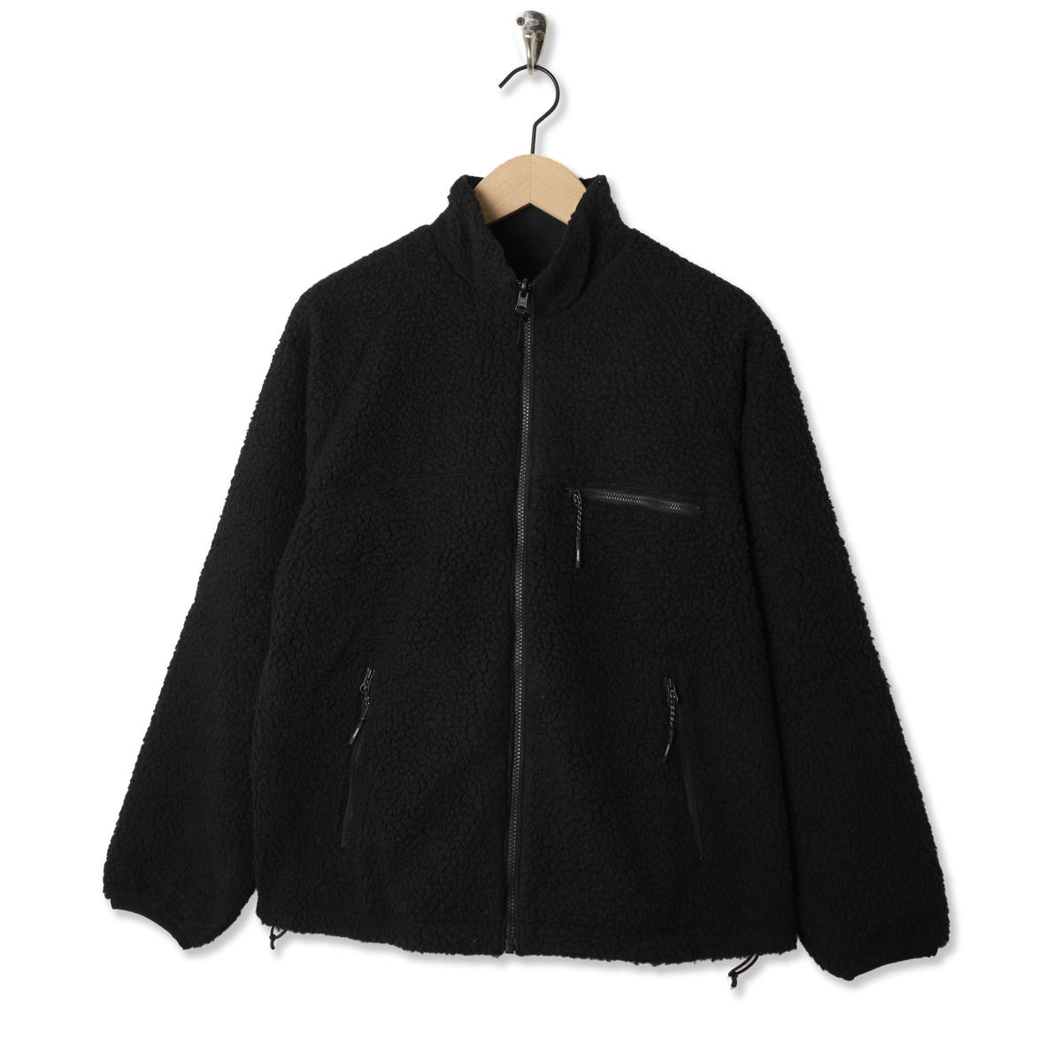 Gramicci Reversible Sherpa Jacket Charcoal  Black - Front