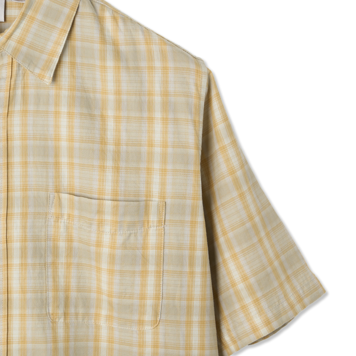 Gramicci S/S Checkered Ombre Shirt Mustard - Detail