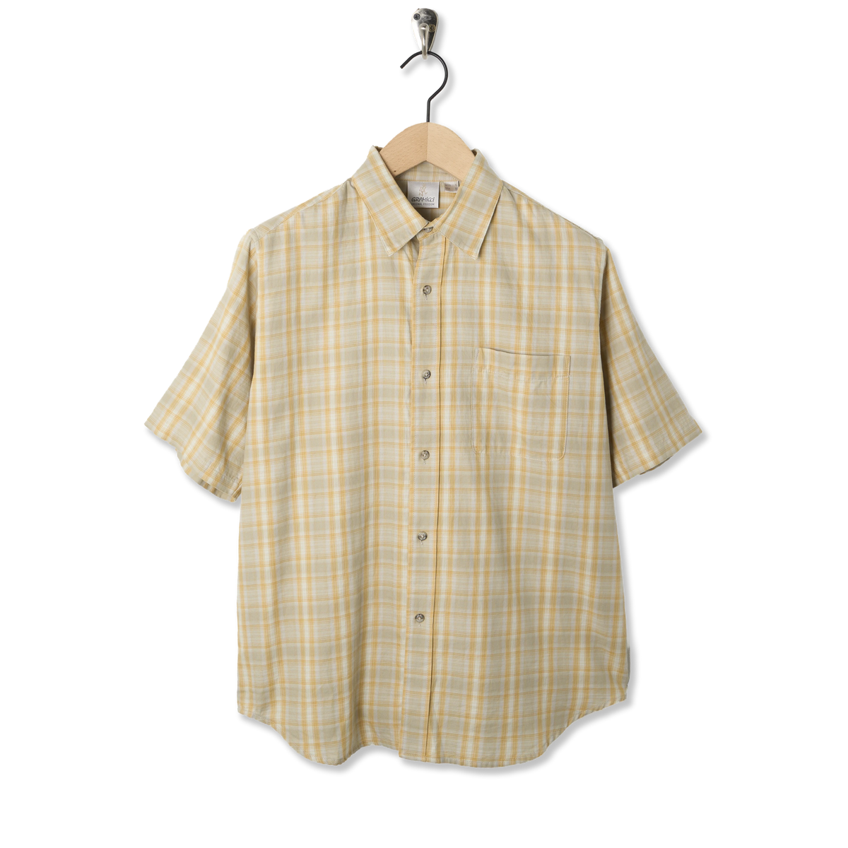 Gramicci S/S Checkered Ombre Shirt Mustard - Front