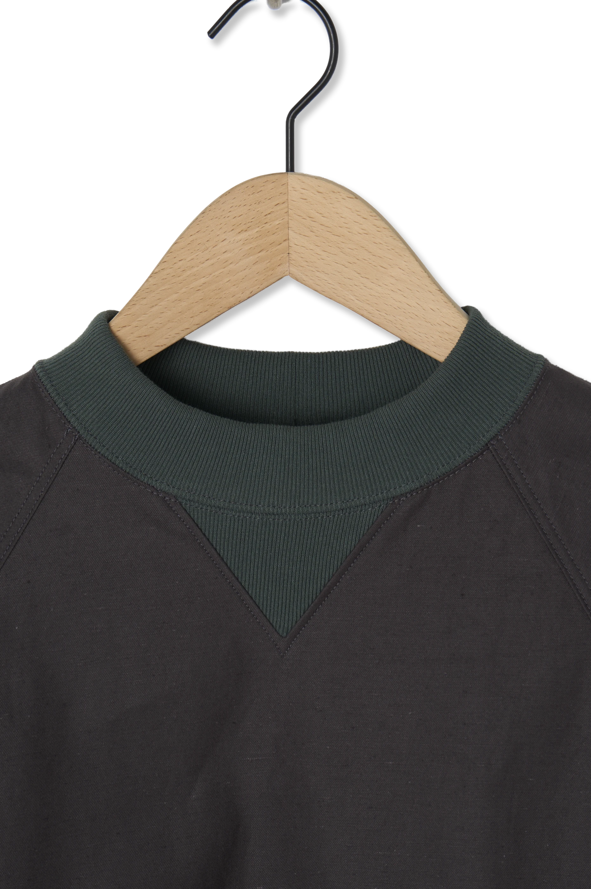 Jackman Back Nep Sweat Crewneck Dark Grey / Green - Detail 2