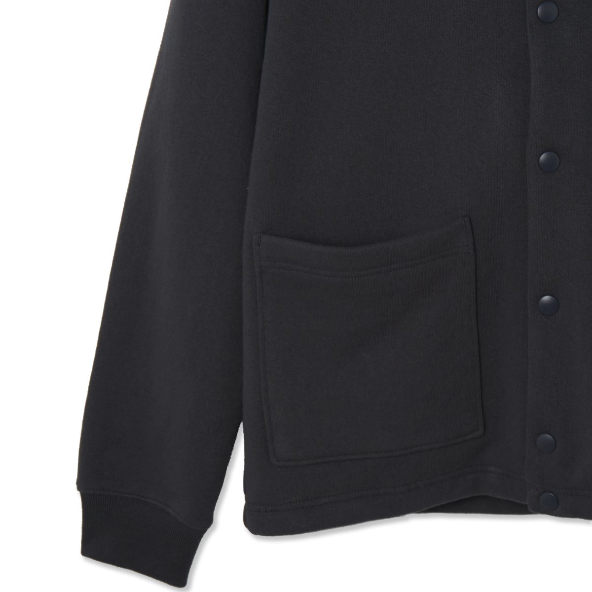 Jackman Big Loop Collarless Sweat Jacket Ink - Detail 1