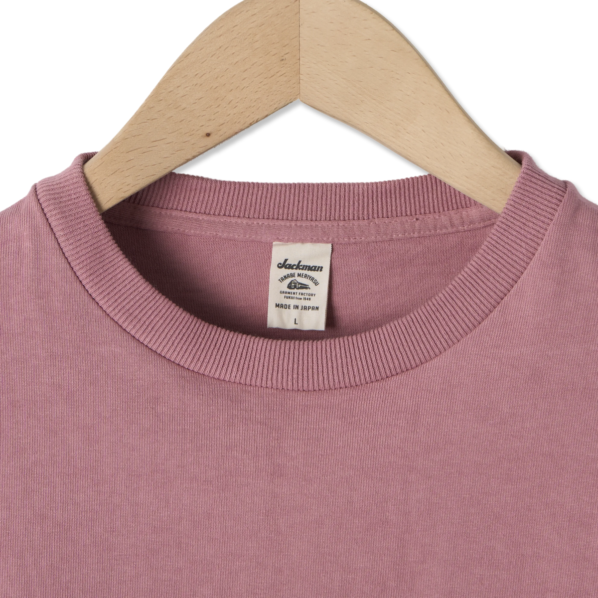 Jackman Dotsume T-Shirt Old Raspberry - Detail 1