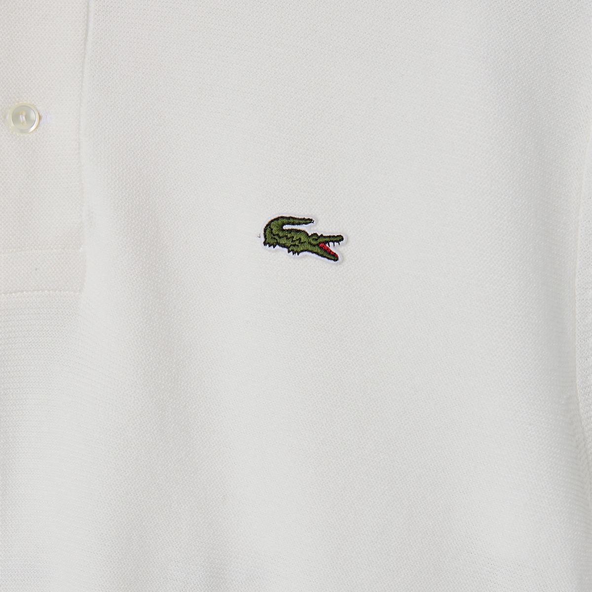 Lacoste Classic Fit Knitted S/S Polo Shirt Flour - Detail