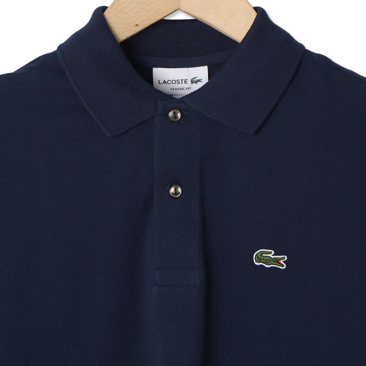 Lacoste Original L.12.12 Petit Pique Cotton Polo Shirt Midnight Blue - Detail 2