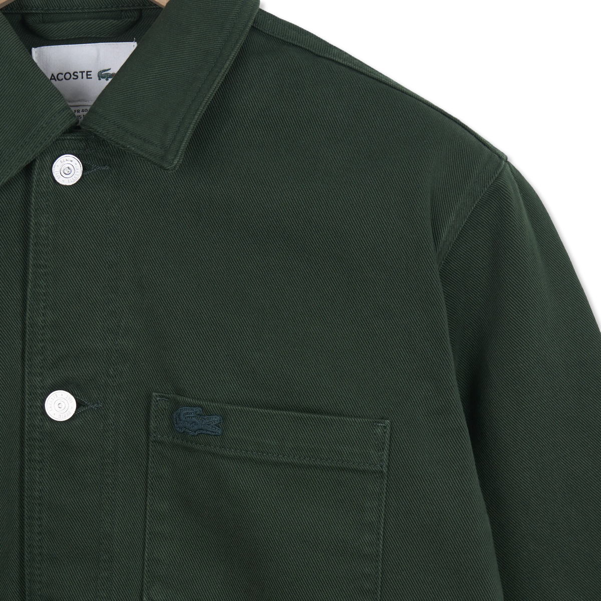 Lacoste Oversized Denim Overshirt Green - Detail 2