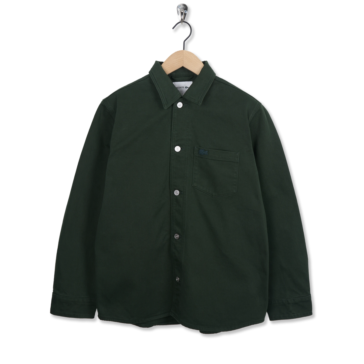 Lacoste Oversized Denim Overshirt Green - Front
