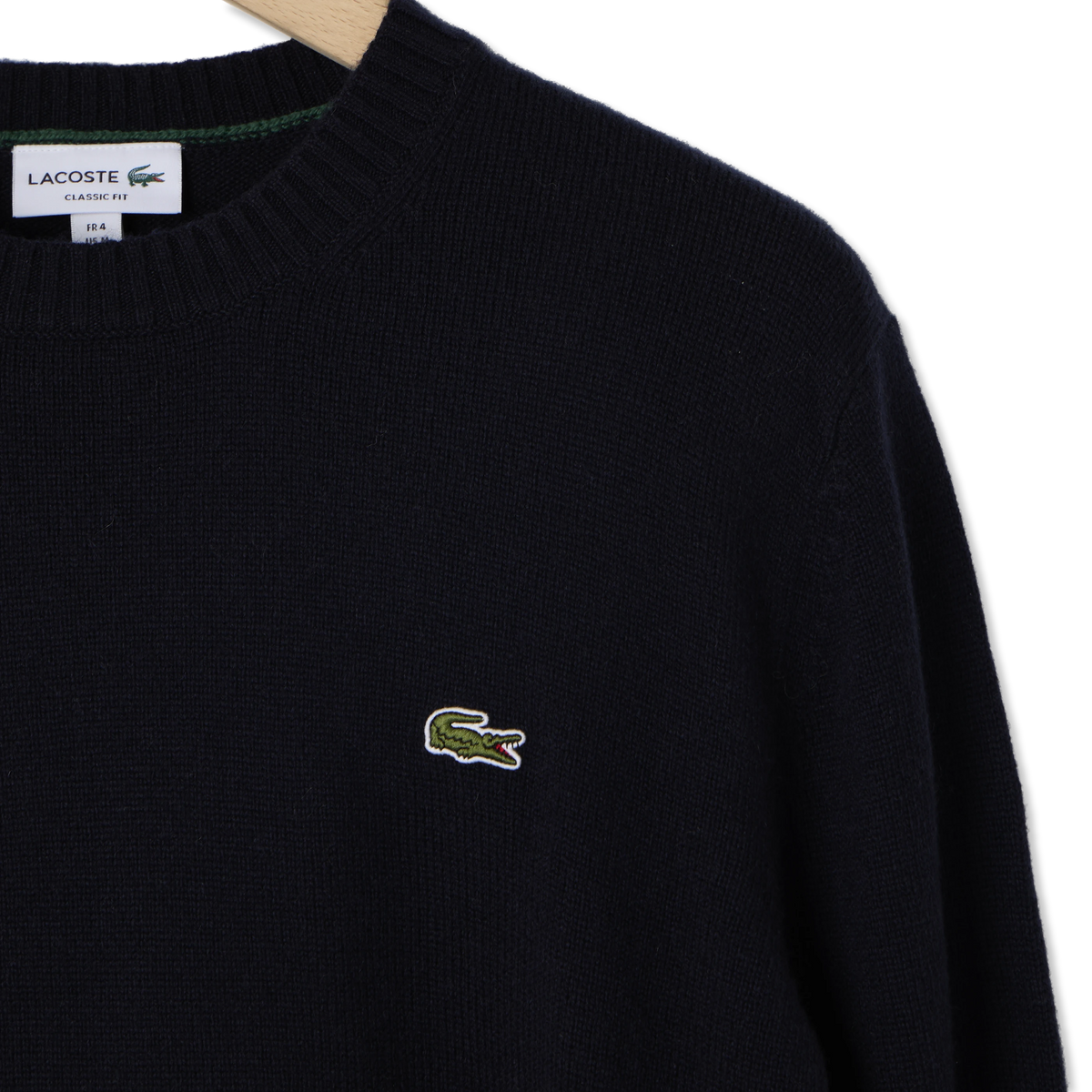 Lacoste Wool Crew Neck Sweater Midnight Blue - Detail 1