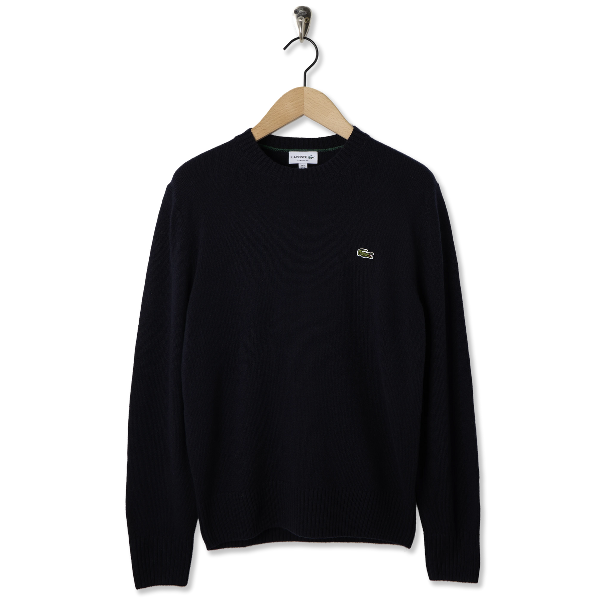 Lacoste Wool Crew Neck Sweater Midnight Blue - Front