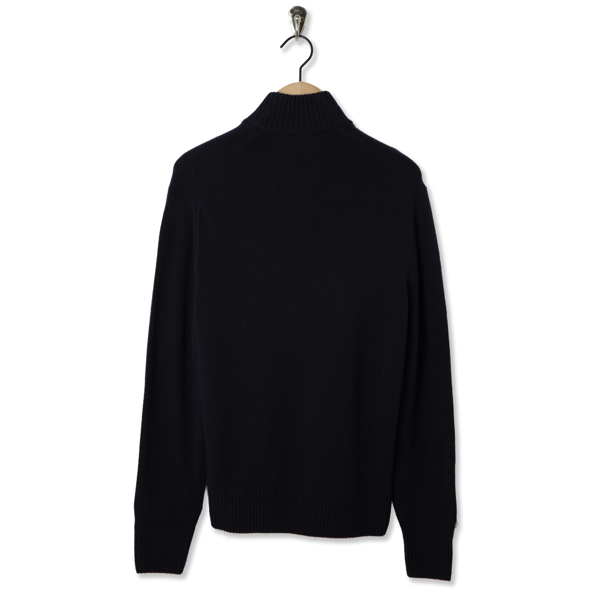 Lacoste Zipped High Neck Wool Sweater Midnight Blue - Back