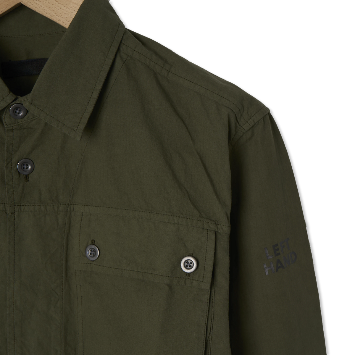 Left Hand BTTN PKT SHIRT OLIVE - Detail 5