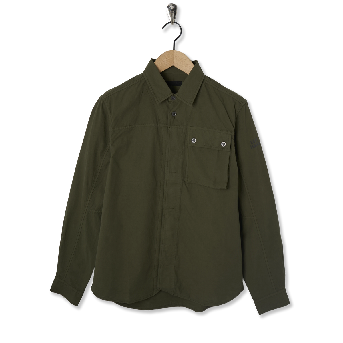 Left Hand BTTN PKT SHIRT OLIVE - Front