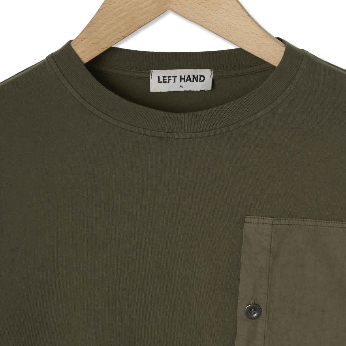 Left Hand L/S Pocket Tee Olive - Detail 2