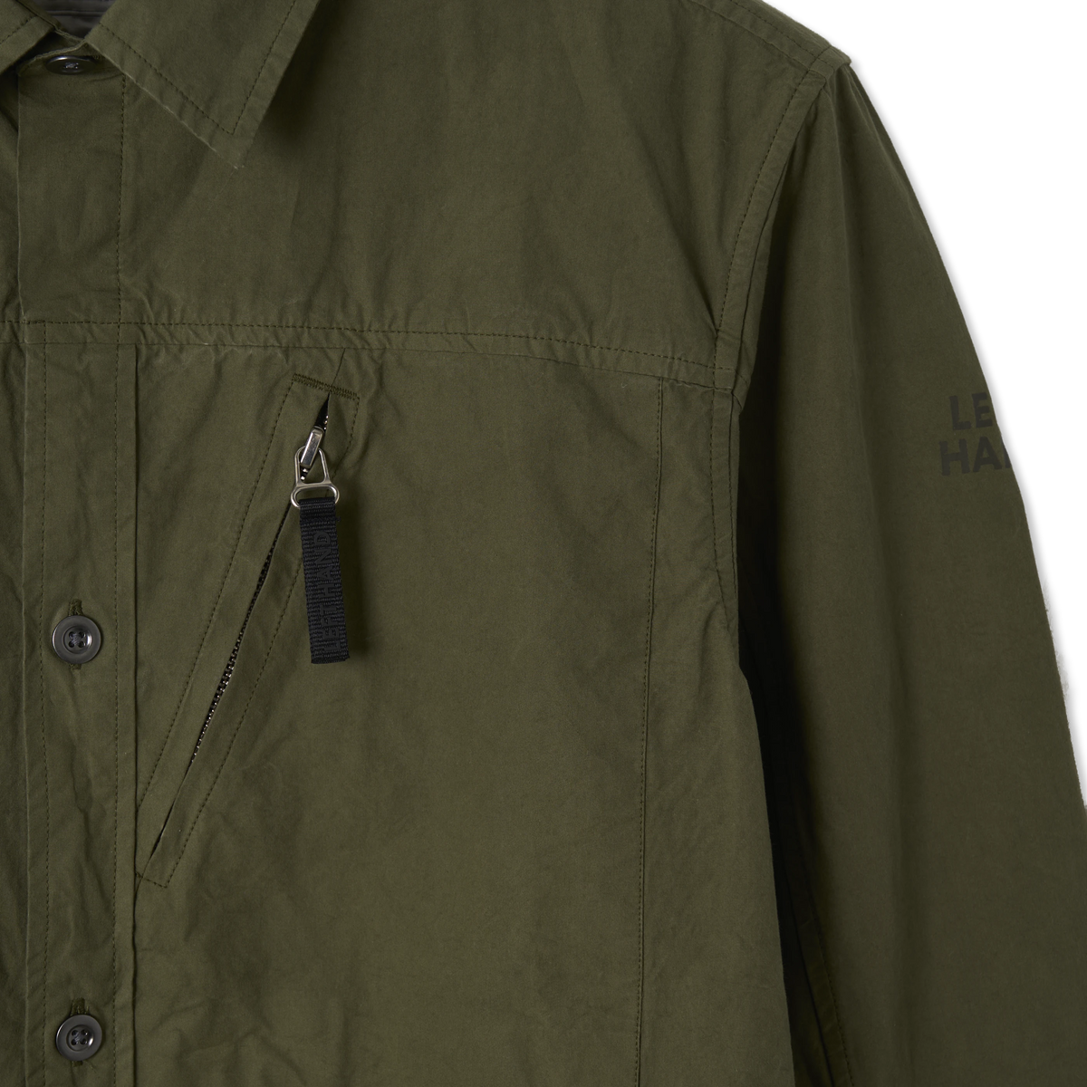 Left Hand Zip Pocket Shirt Olive - Detail 1