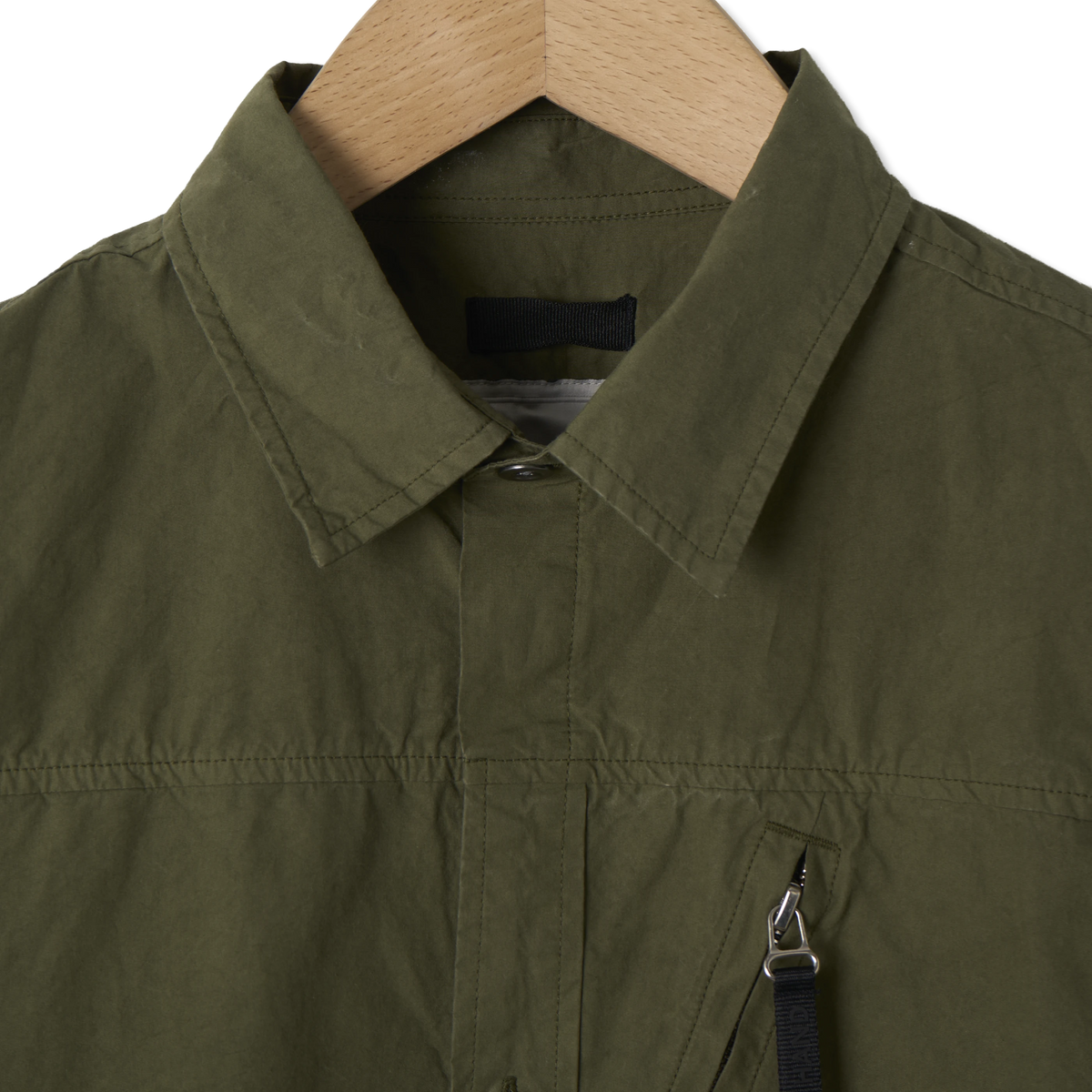 Left Hand Zip Pocket Shirt Olive - Detail 2