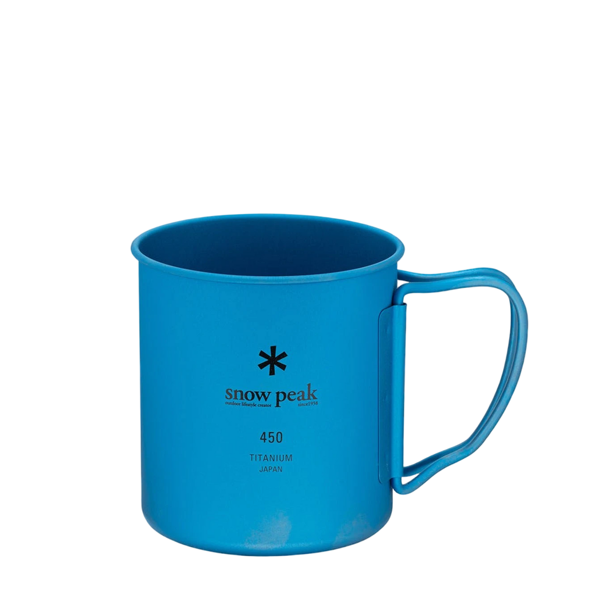 Snow Peak Titanium Single 450 Anodized Mug Blue - View 1