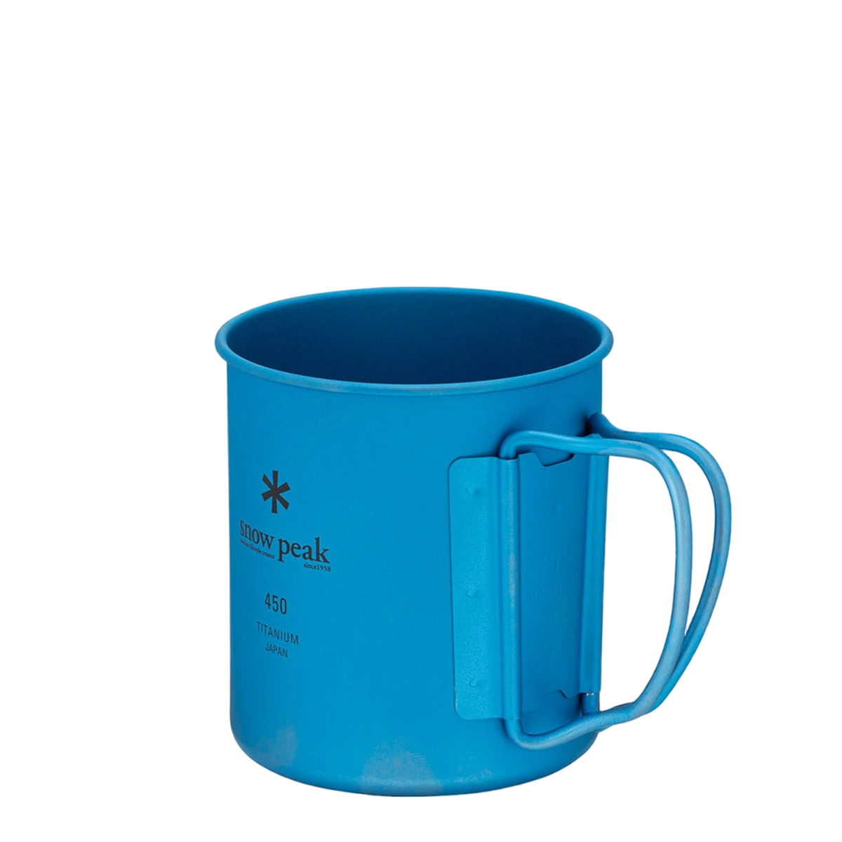 Snow Peak Titanium Single 450 Anodized Mug Blue - View 2