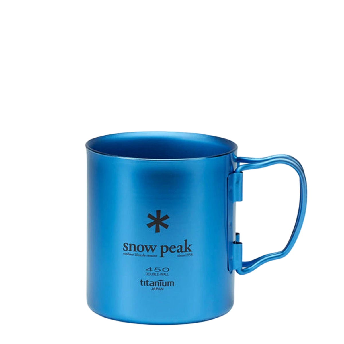 Snow Peak Titanium Double Wall Cup 450 Blue - View
