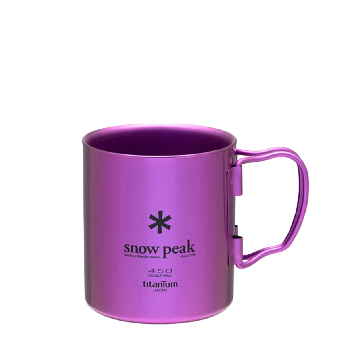 Snow Peak Titanium Double Wall Cup 450 Purple - View