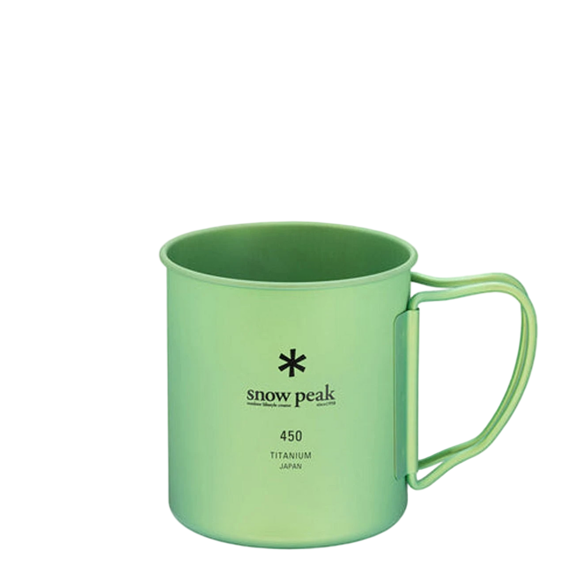 Snow Peak Titanium Single Wall 450 Mug Green - View 1