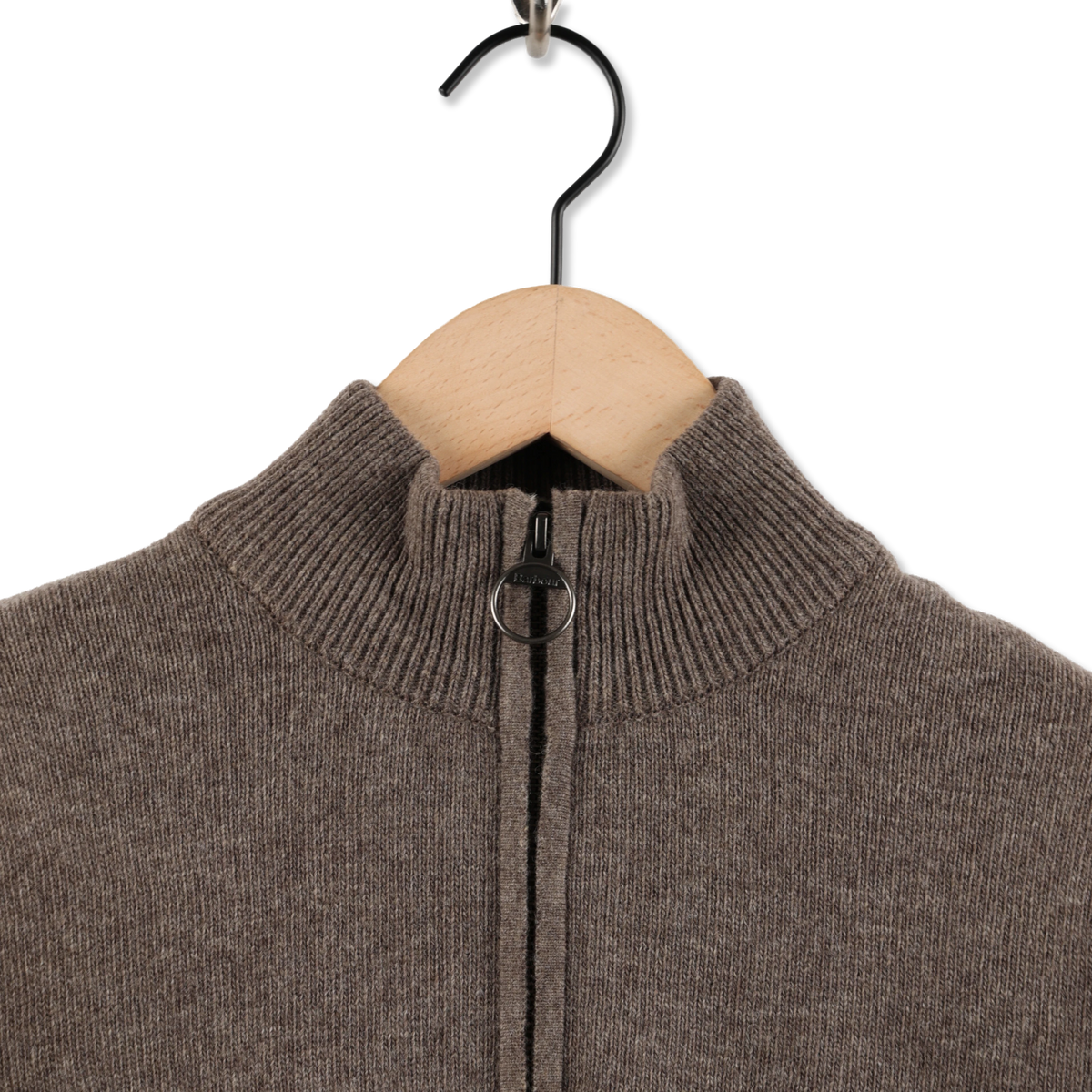 Barbour Holden Half Zip Knitted Jumper Military Marl - Detail 3