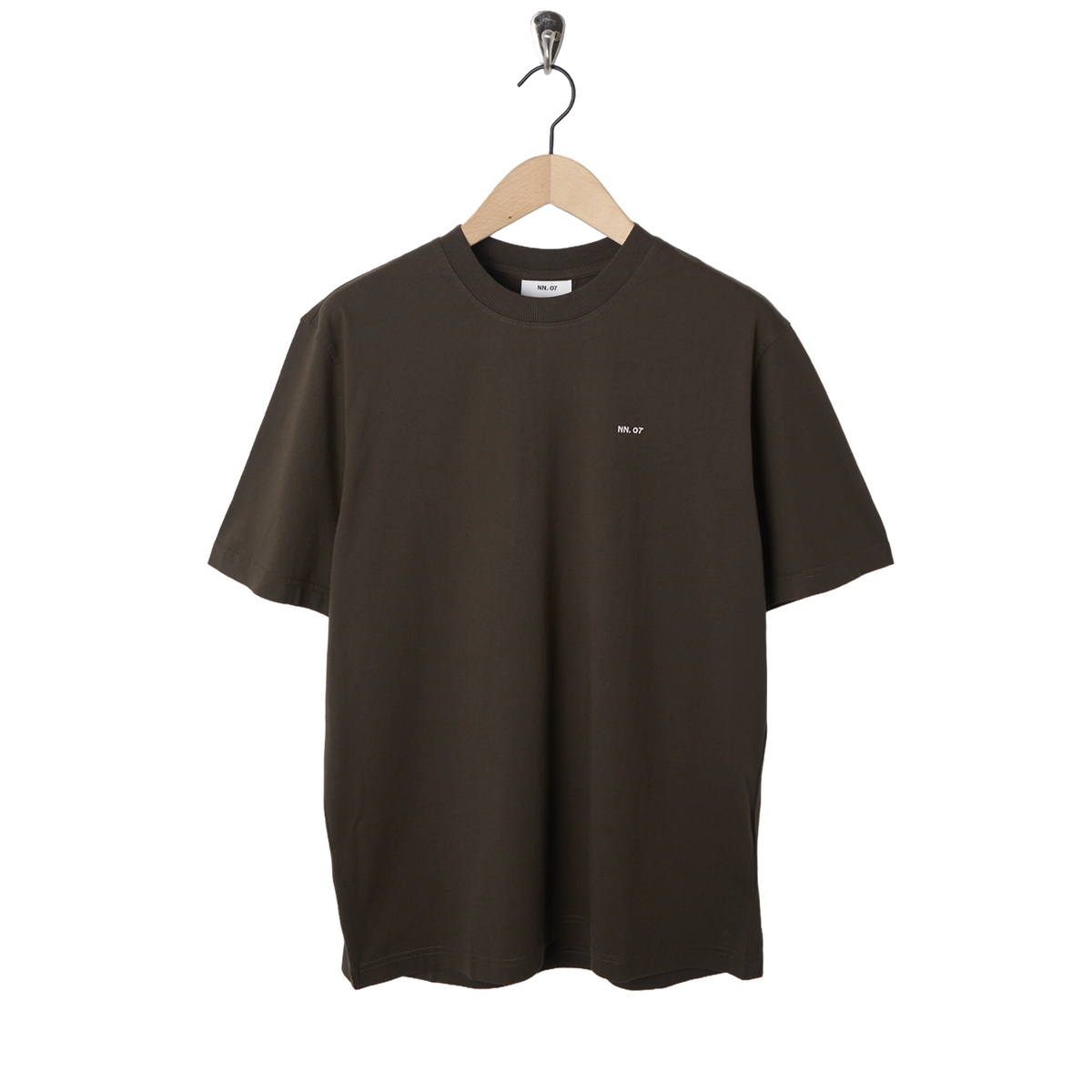 NN07 Adam Casual Logo Pima T-Shirt Earthwood - Front
