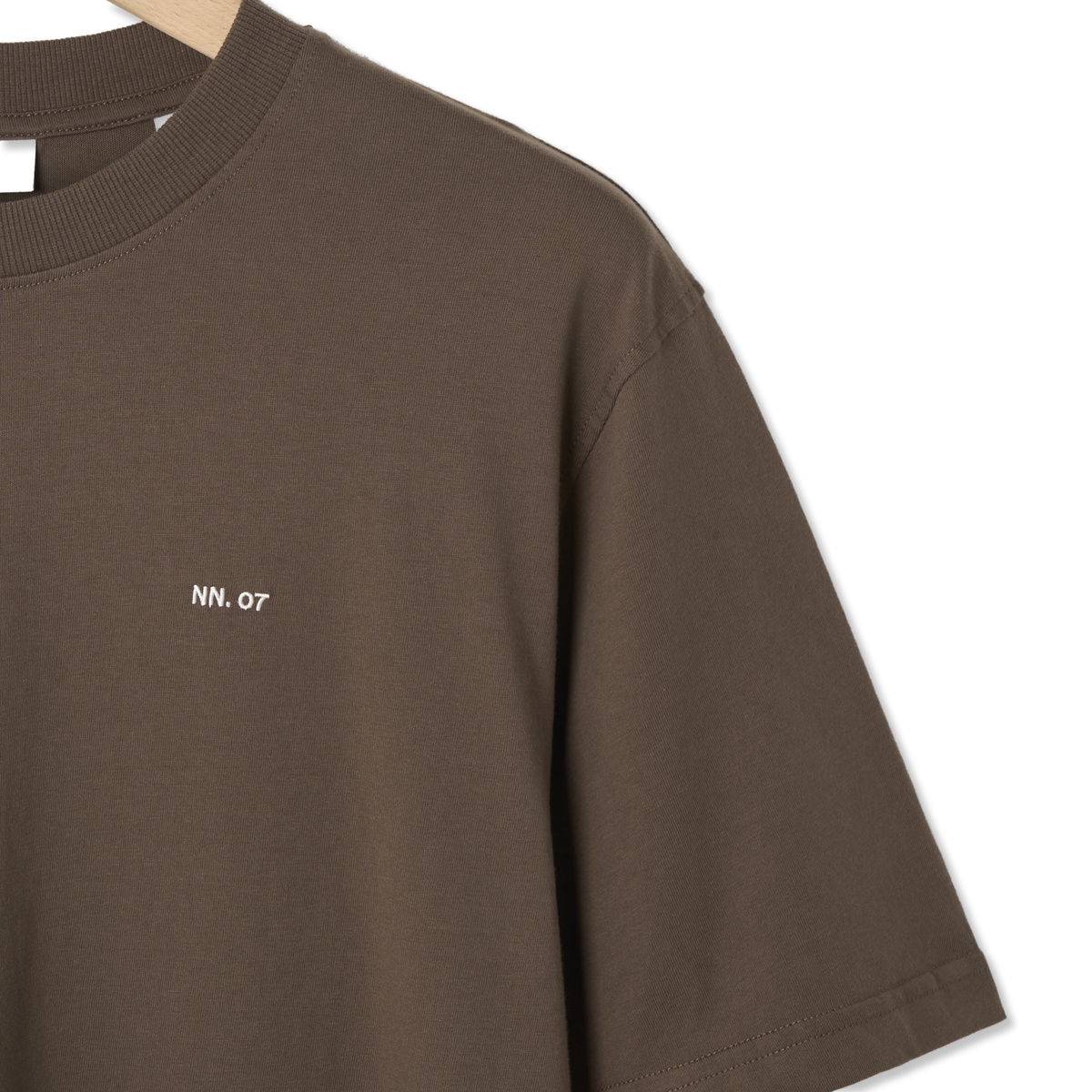 NN07 Adam Casual Logo Pima T-Shirt Mable Husk - Detail 3