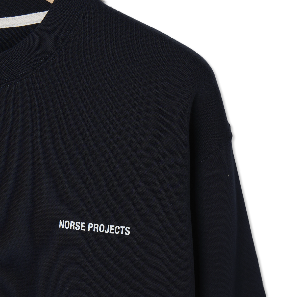 Norse Projects Arne Logo Sweat Dark Navy - Detail 3