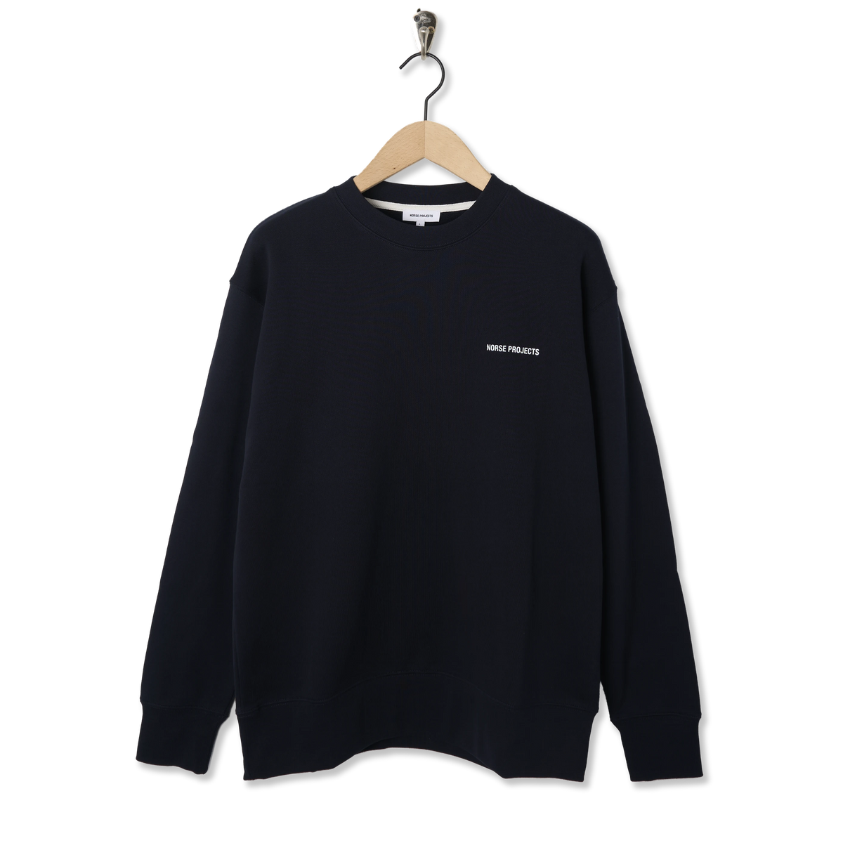 Norse Projects Arne Logo Sweat Dark Navy - Front