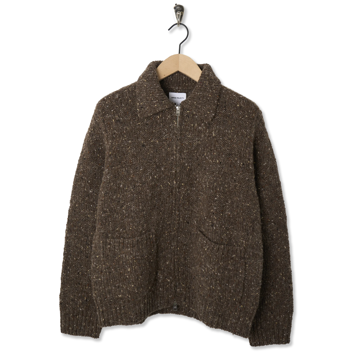 Norse Projects Erik Donegal Diamond Jacket Seal Brown - Front