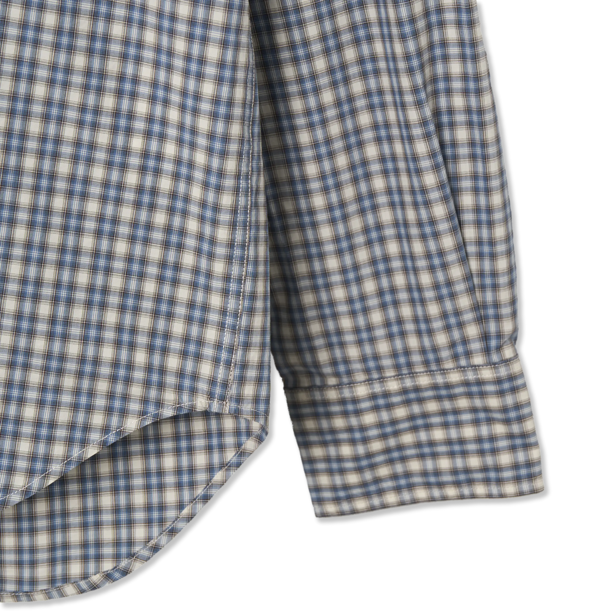 Norse Projects Falster Fine Check Oversize Shirt Cerulean - Detail 3
