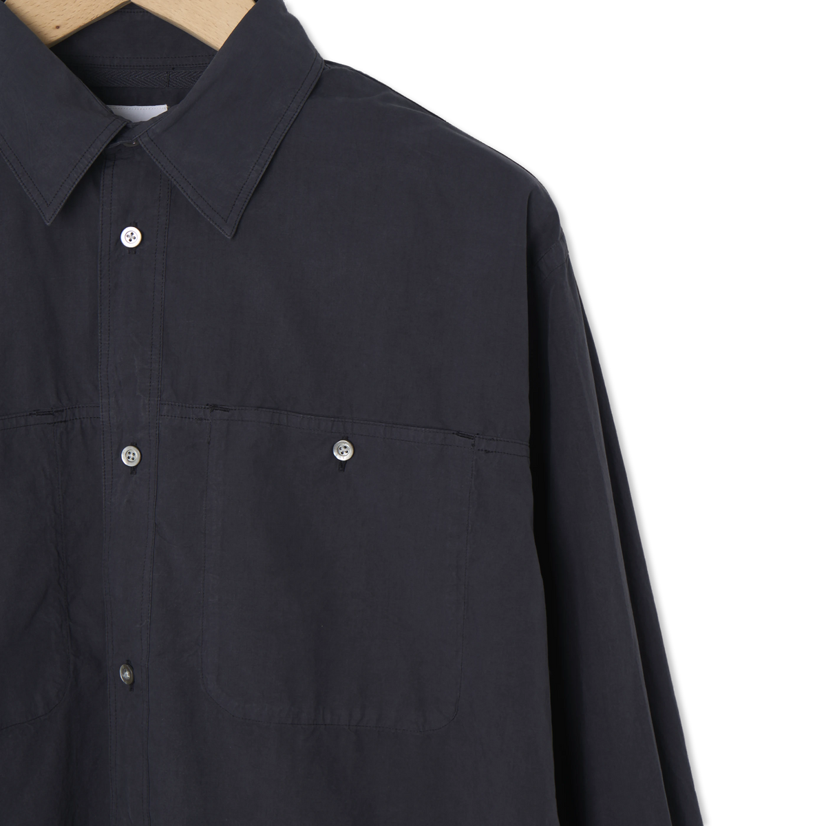 Norse Projects Falster Tencel Oversize Shirt Dark Navy - Detail 3