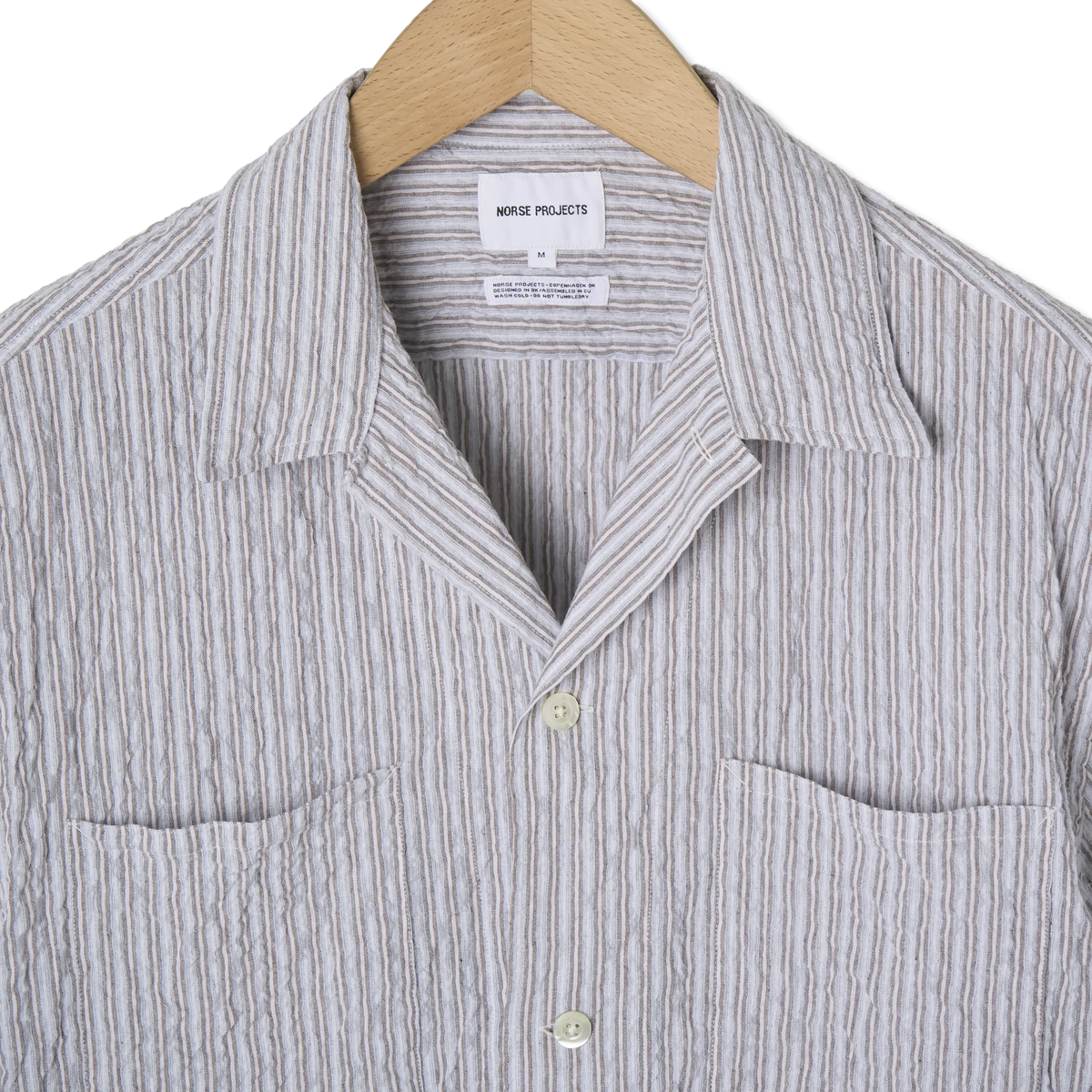 Norse Projects Mols Striped SS Camp Shirt Multi Color Stripe - Detail 1