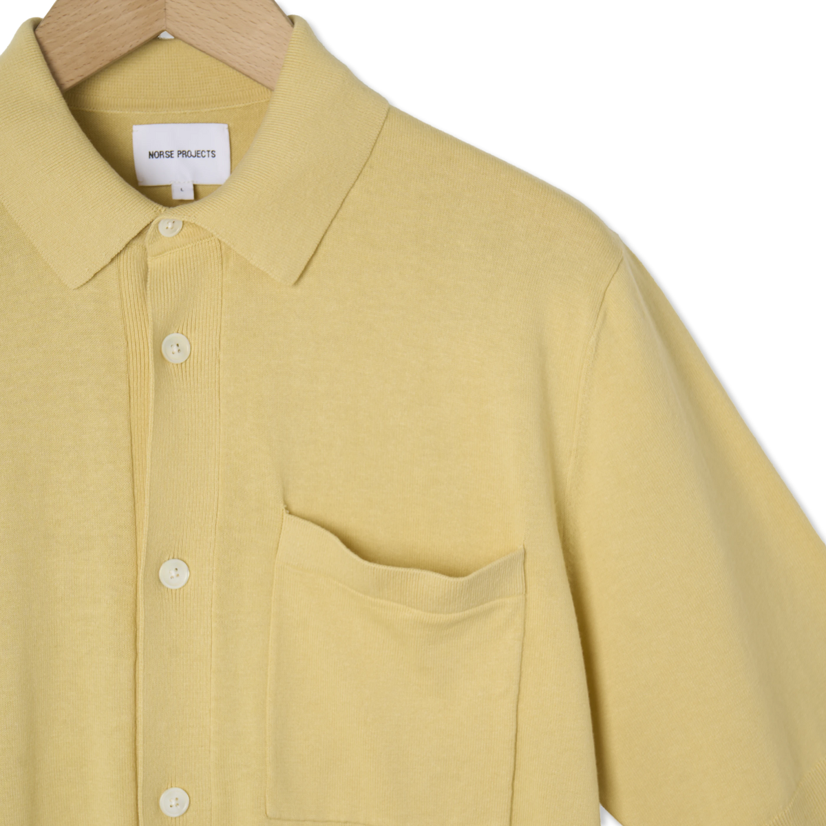 Norse Projects Rollo Cotton Linen SS Shirt Sunwashed Yellow - Detail 1