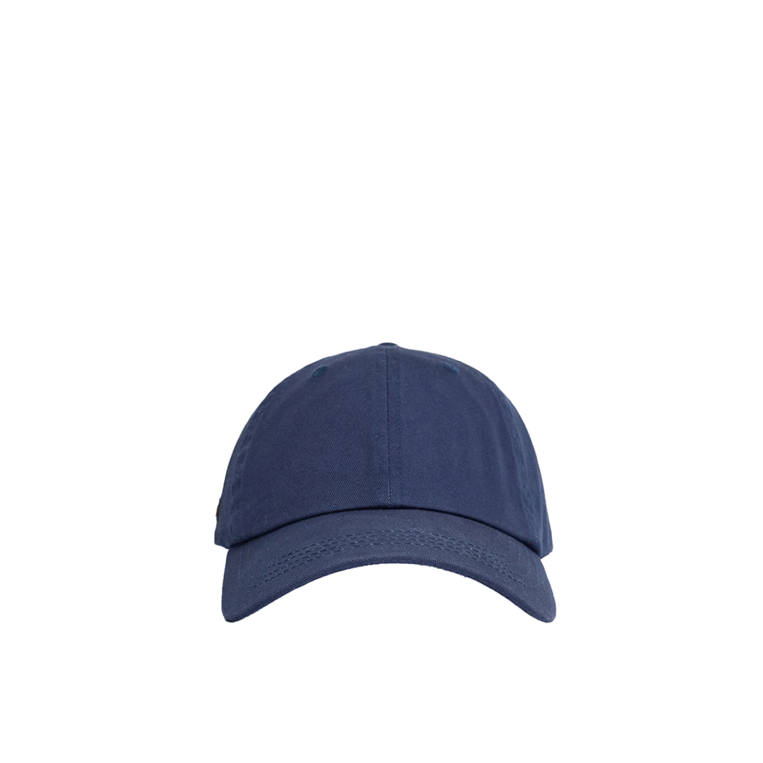 Oi Polloi 6 Panel Low Rise Cotton Cap Navy - View 2
