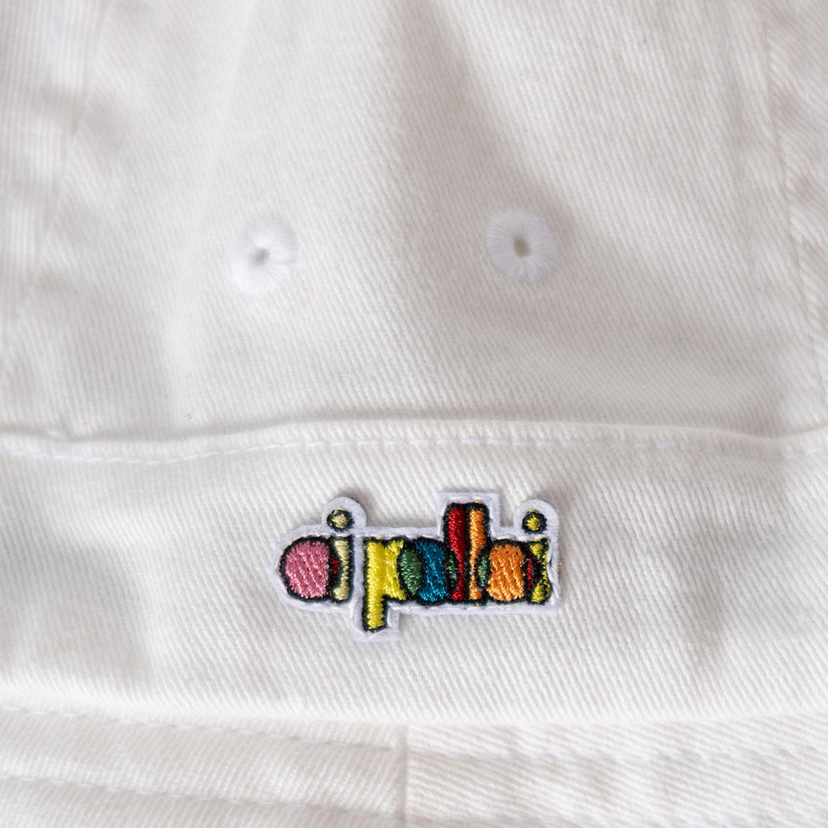 Oi Polloi Tropic Round Top Bucket White